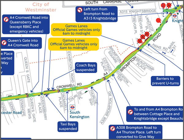 A4 traffic restrictions