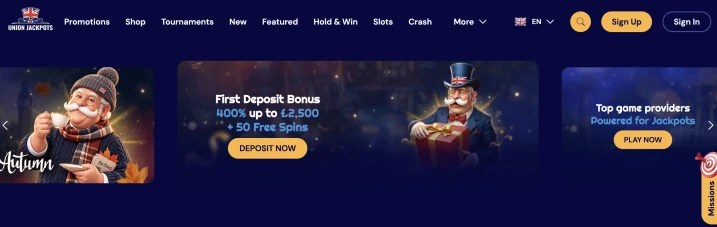 Union Jackpots Nongamstop casino